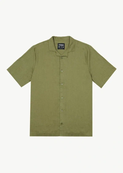 Shop Afends Hemp Cuban Short Sleeve Shirt In Green