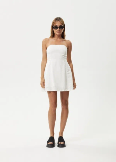 Shop Afends Strapless Mini Dress In White