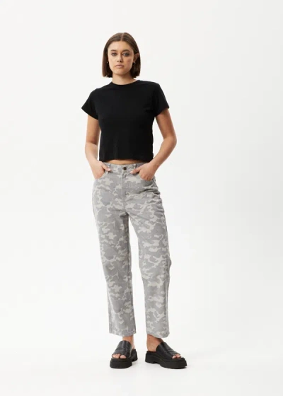 Shop Afends Organic Denim Wide Leg Jeans In Grey