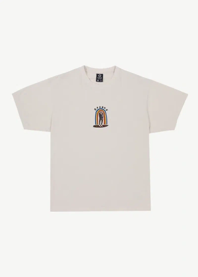 Shop Afends Boxy Graphic T-shirt In Beige
