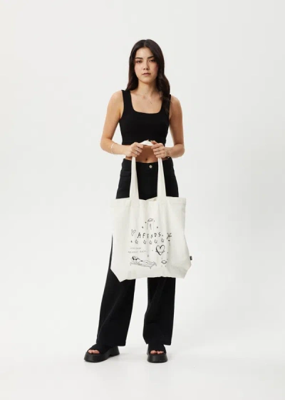 Shop Afends Tote Bag In White