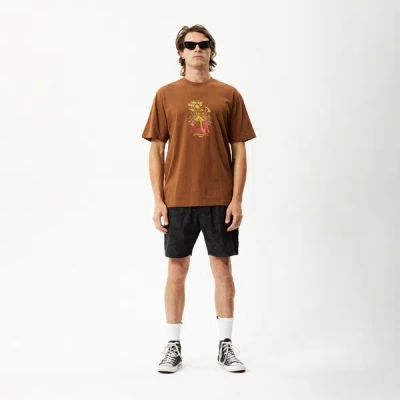 Shop Afends Retro Graphic T-shirt In Brown