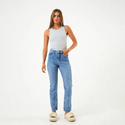 Shop Afends Hemp Denim Slim Fit Jeans In Colour-blue
