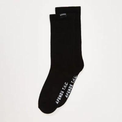 Shop Afends Hemp Crew Socks In Black