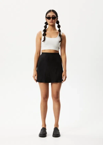 Shop Afends Cupro Mini Skirt In Black