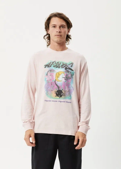 Shop Afends Hemp Long Sleeve Graphic T-shirt In Pink