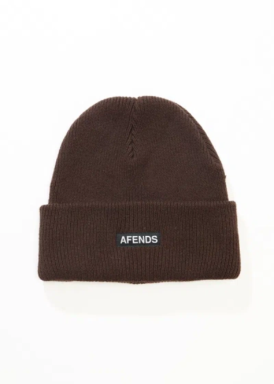 Shop Afends Recycled Beanie In Brown