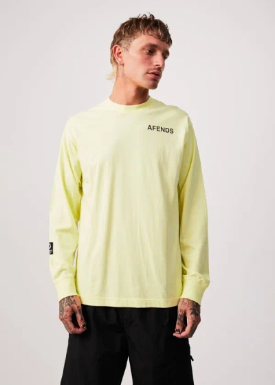 Shop Afends Recycled Long Sleeve T-shirt In Yellow