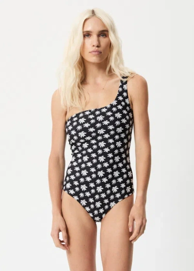 Shop Afends Recycled One Shoulder Swimsuit In Black