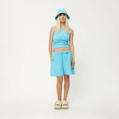 Shop Afends Hemp Terry Singlet In Colour-blue