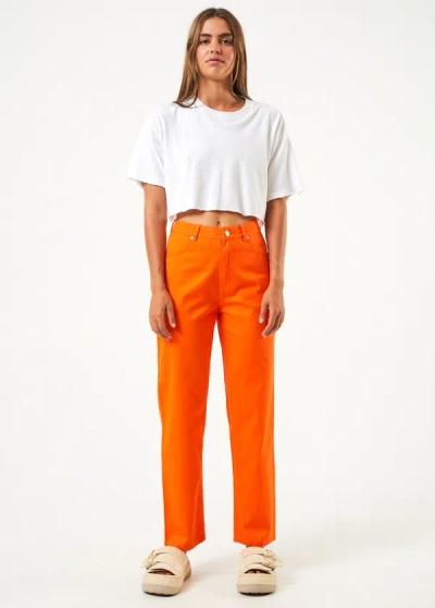 Shop Afends Hemp Wide Leg Pants In Orange