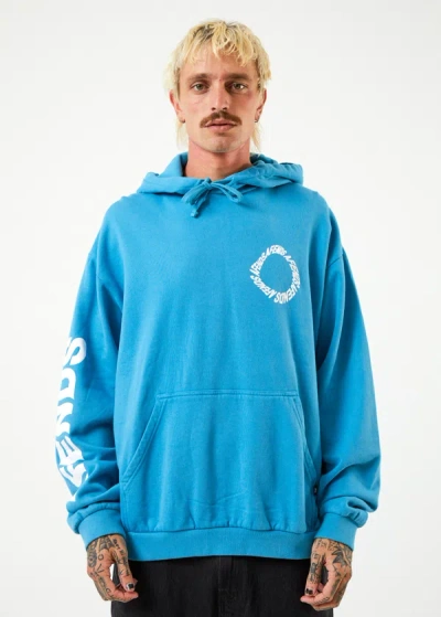 Shop Afends Recycled Hoodie In Colour-blue
