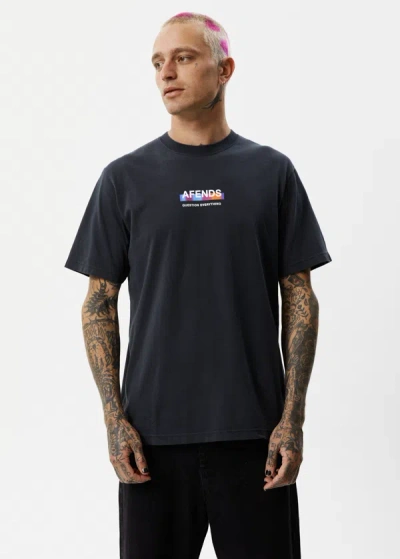 Shop Afends Recycled Retro T-shirt In Black