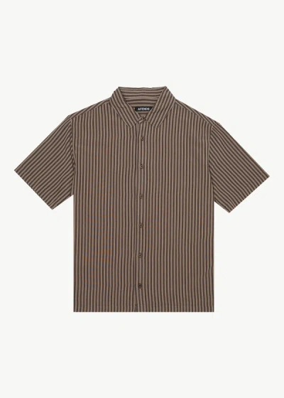 Shop Afends Short Sleeve Shirt In Brown