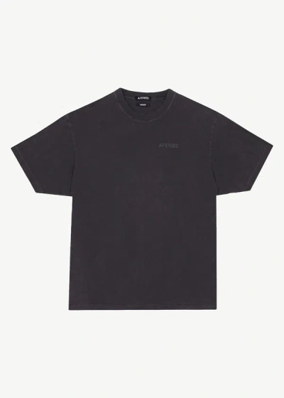 Shop Afends Hemp Boxy Logo T-shirt In Black