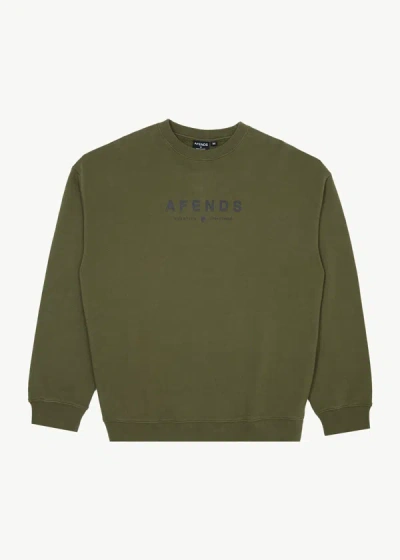Shop Afends Crew Neck In Green