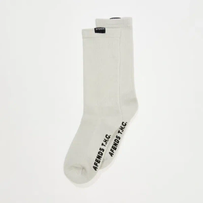 Shop Afends Hemp Crew Socks In Grey