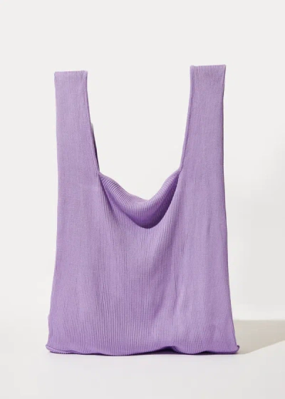 Shop Afends Recycled Knit Tote Bag In Purplecolor