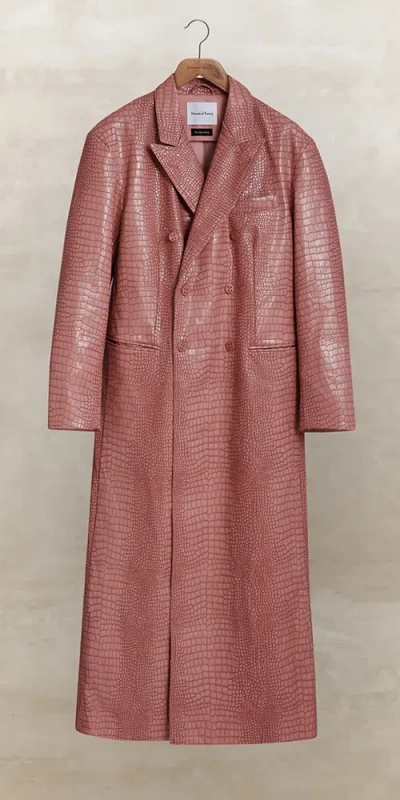 Shop House Of Sunny Faux Leather 80s Overcoat