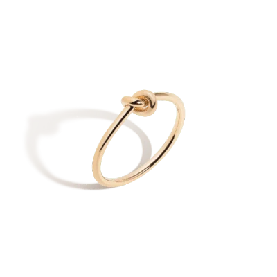 Shop Aurate New York Gold Knot Ring In White