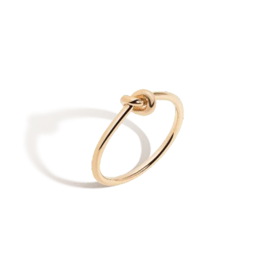 Aurate New York Gold Knot Ring In Yellow