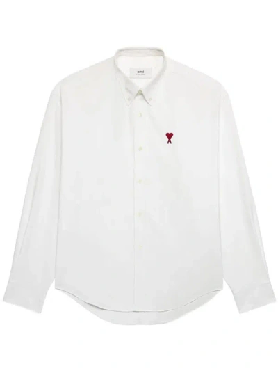 Shop Ami Alexandre Mattiussi Ami Shirts In Natural White