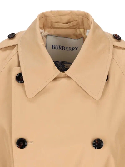 Shop Burberry Coats In Flax