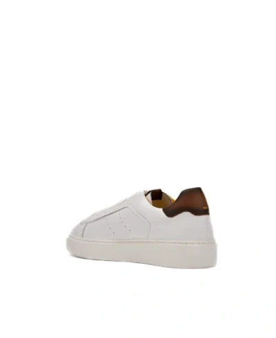 Shop Doucal's Sneakers In Bianco/marrone