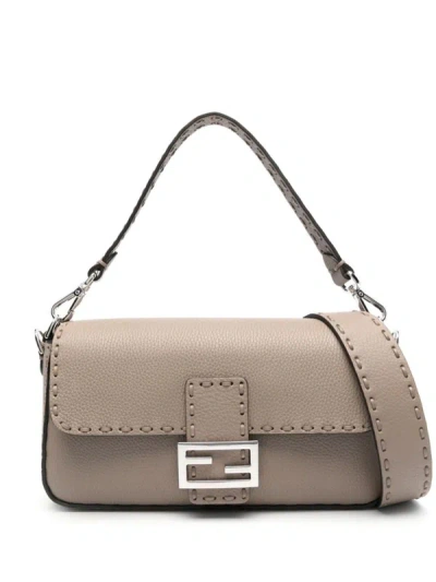 Shop Fendi Medium Uette  Bags In Brown
