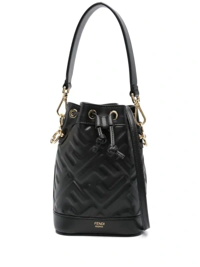 Shop Fendi Mon Tresor Mini  Bags In Black