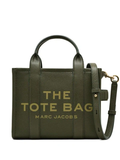 Shop Marc Jacobs The Leather Small Tote  Bags In Green