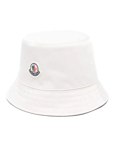 Shop Moncler Reversible Bucket Hat Accessories In White