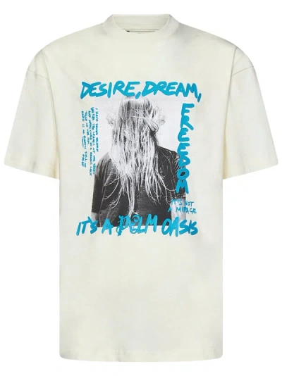 Shop Palm Angels Palm Oasis T-shirt In Bianco