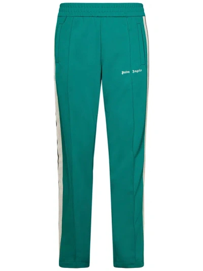 Shop Palm Angels Classic Logo Track Trousers In Verde