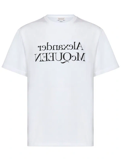 Shop Alexander Mcqueen T-shirt In Bianco