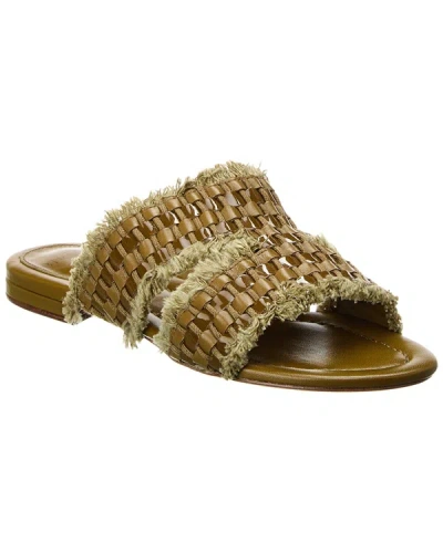 Shop Alexandre Birman Kate Leather Sandal In Gold