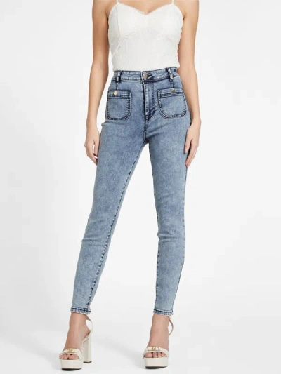 Shop Guess Factory Constance Skinny Jeans In Blue