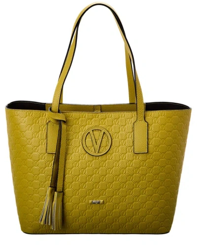 Shop Valentino By Mario Valentino Soho Medallion Leather Tote In Yellow