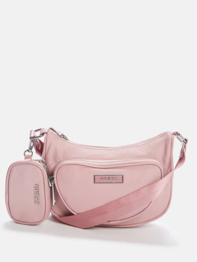 Shop Guess Factory Martin Crossbody In Pink