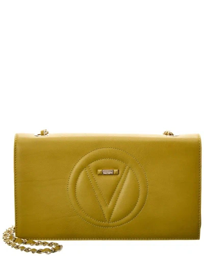 Shop Valentino By Mario Valentino Lena Leather Shoulder Bag In Yellow