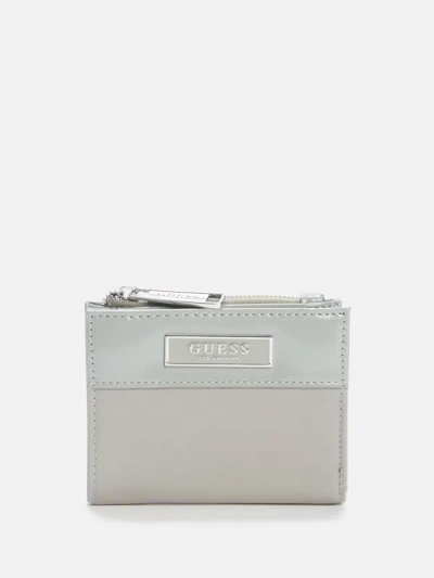 Shop Guess Factory Martin Small Snap Wallet In Grey