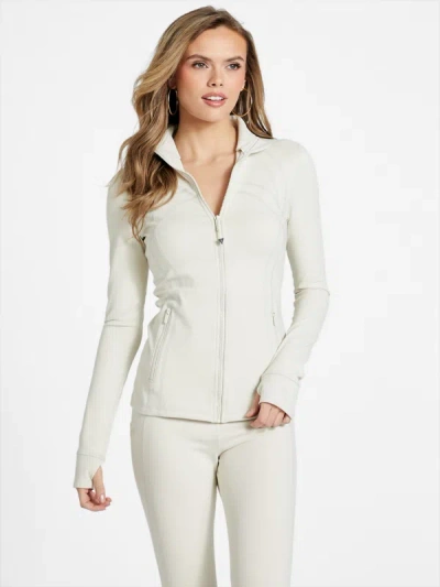 Shop Guess Factory Janely Active Jacket In Beige