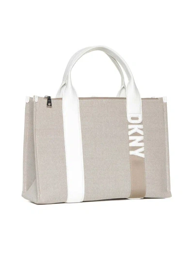 Shop Dkny Bags In Natural/white