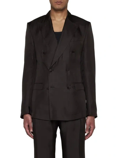 Shop Dolce & Gabbana Jackets In Marrone-grigio 5