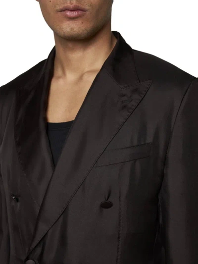 Shop Dolce & Gabbana Jackets In Marrone-grigio 5