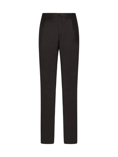 Shop Dolce & Gabbana Trousers In Marrone-grigio 5