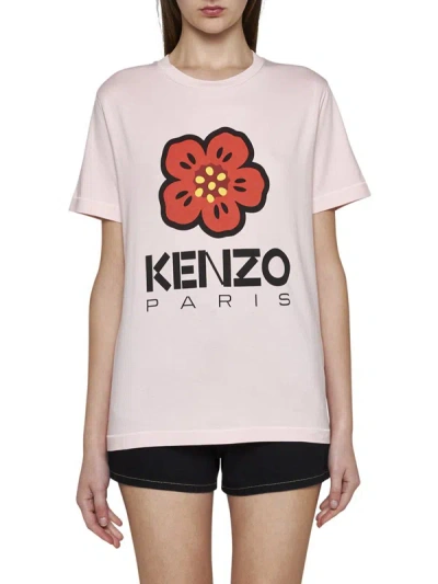 Shop Kenzo T-shirts And Polos In Faded Pink