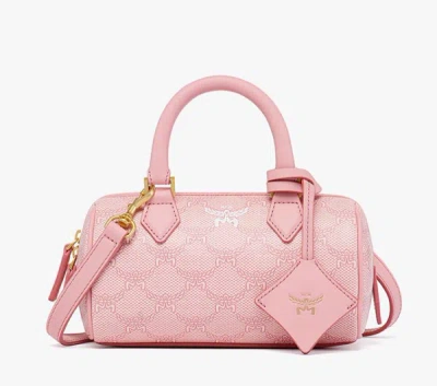 Shop Mcm "lauretos" Trunk Shoulder Bag In Pink