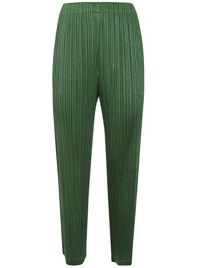 Shop Issey Miyake Pleats Please  Monthly Colors Febraury Pants Clothing In Green
