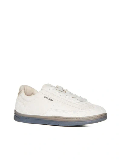 Shop Stone Island Sneakers In Natural Beige